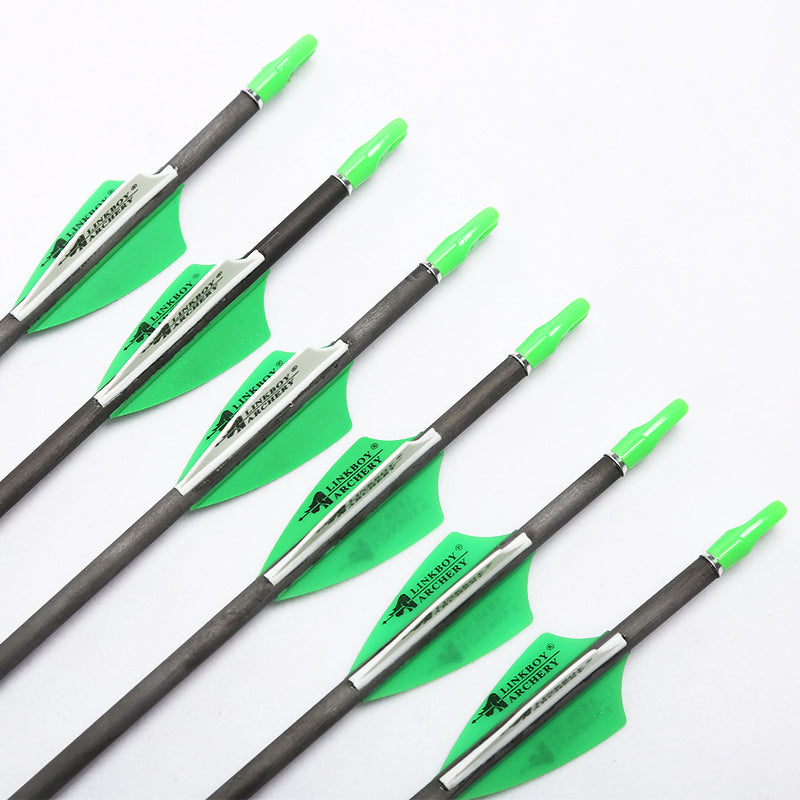 12-Pack Carbon Arrow ID 3.2mm Spine 400-1000 for Compound Bow