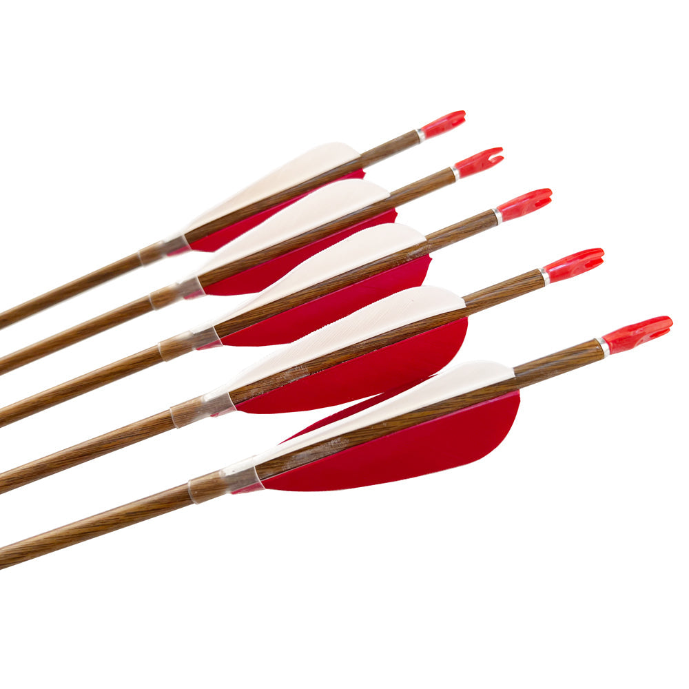 ID4.2mm/.165'' Full Carbon Wood Pattern Arrows Shaft Recurve Compound Bow Arrows Steel Points Pin