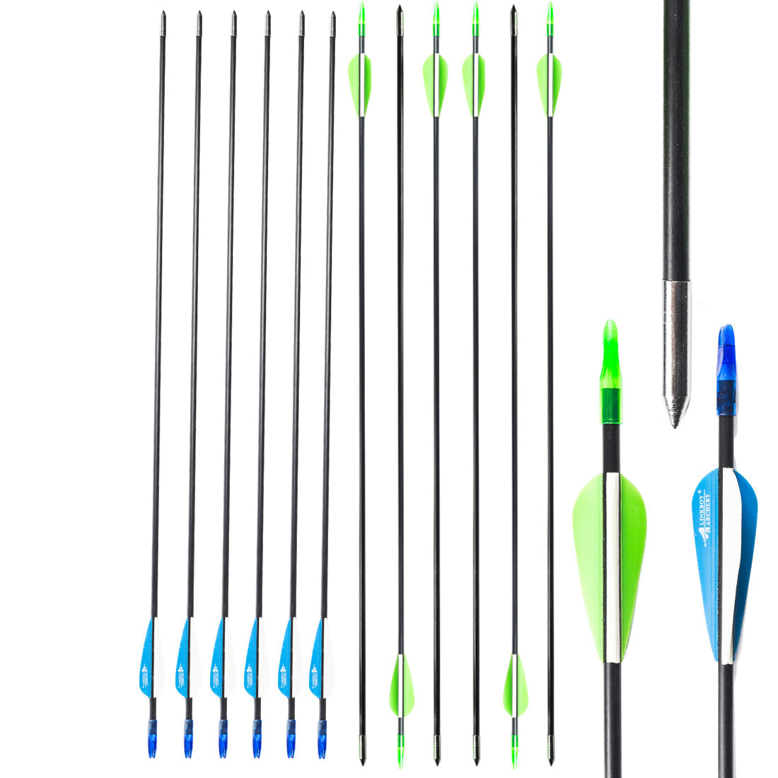 6MM Fiberglass Arrow for Compound Bow and Recurve Bow and Target Arrow Bow
