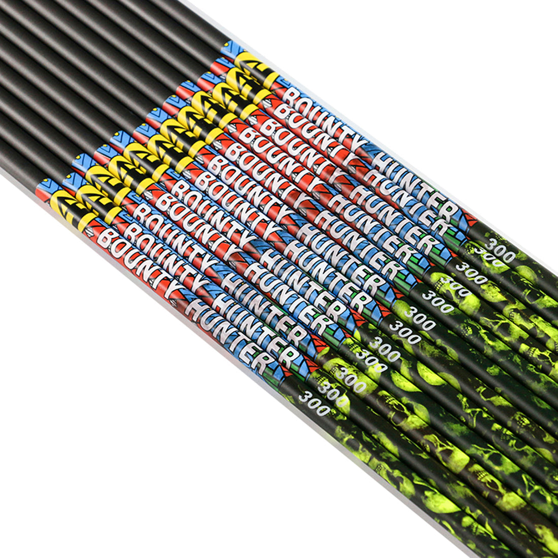 Pure Carbon Arrows Shaft Spine 300 340 30inch 2inch Plastic Vanes 75gr Tips
