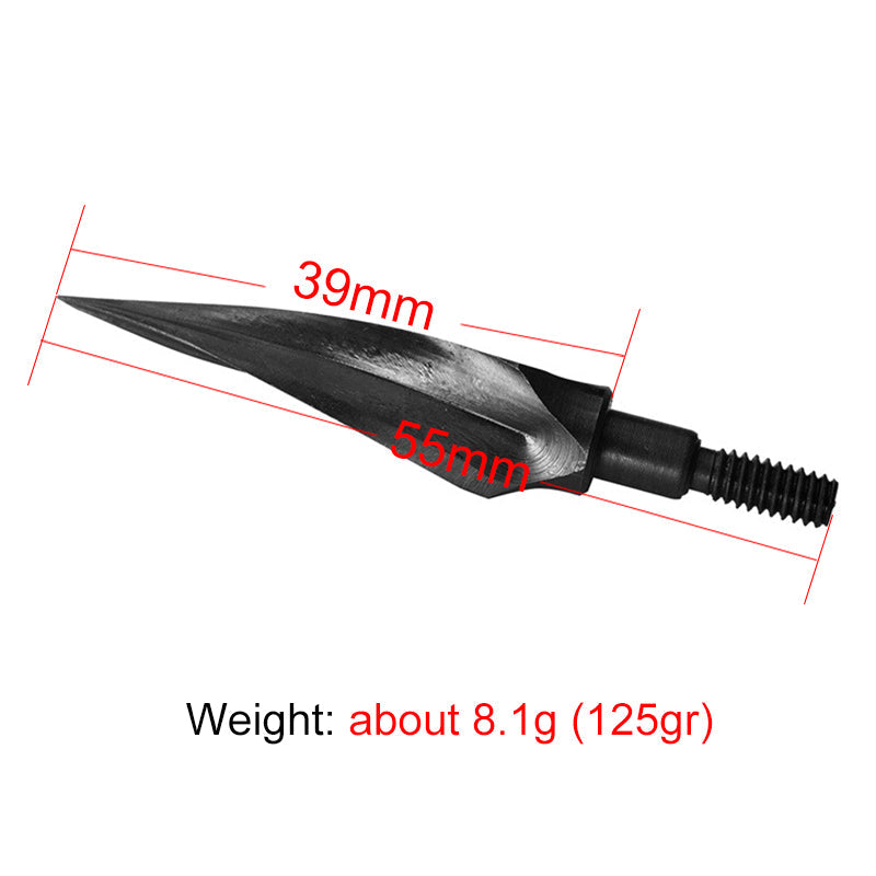 125gr Broadhead Arrow Tips, 3-Pack, Fixed Blade, Compound & Recurve Bow