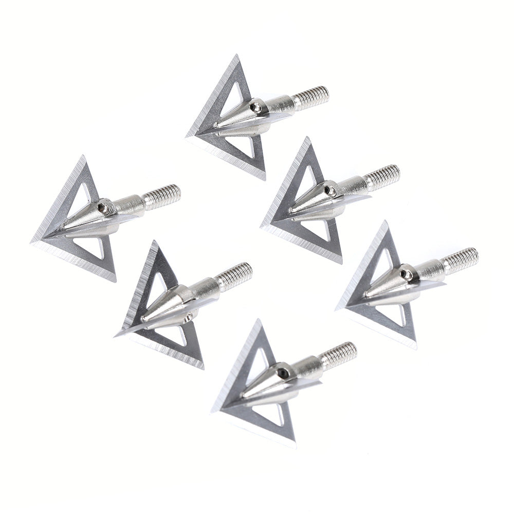 3/6/12/24/60-Pack Broadheads 100grains Cross Star Arrow Heads Tip Point DIY Arrowhead