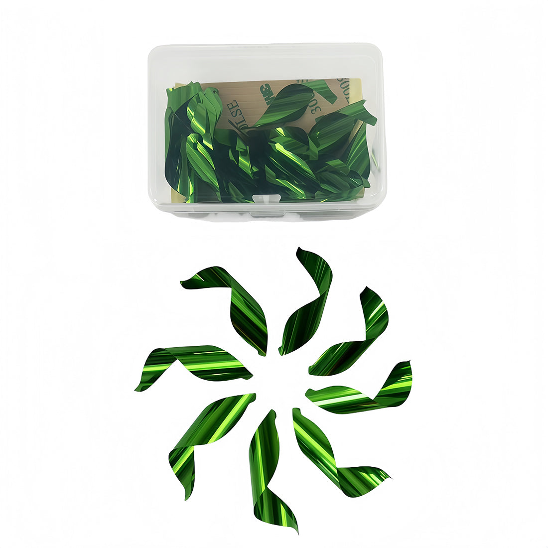 50-Pack/1box 1.75inch S Spin Vanes Spiral Feather DIY Arrow with Sticker Tape Arrow Right