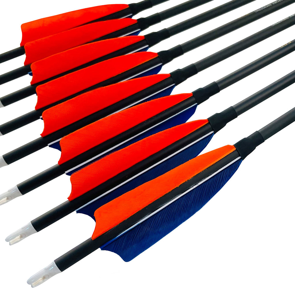 Pure Carbon Arrows 32" SP300-1000 Turkey Feather Compound Recurve Traditional Bow