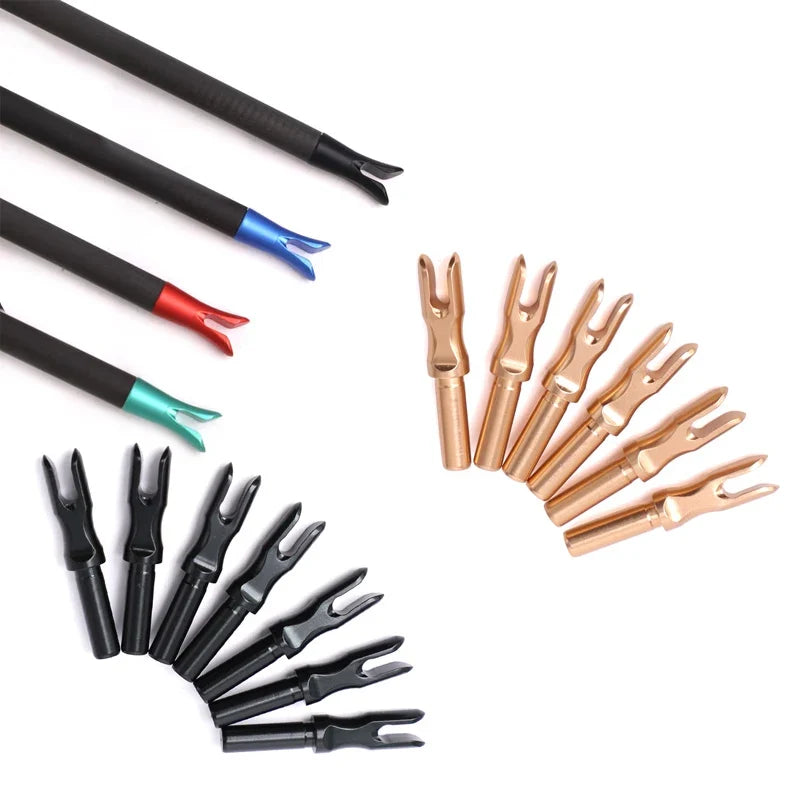 6-Pack Aluminum Alloy Insert Arrow Nock Pin Nock Fit 6.2mm 4.2mm 3.2mm Arrow Shaft