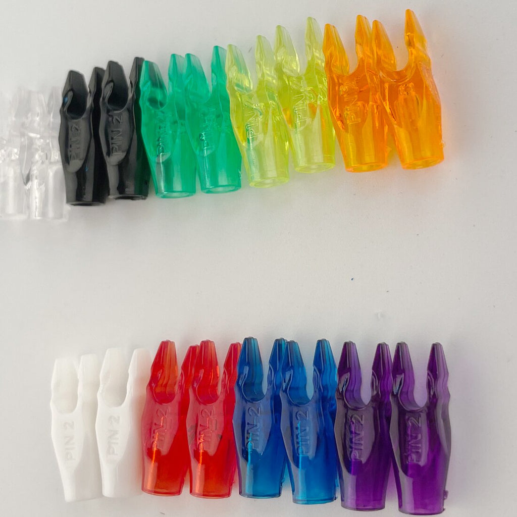 100-Pack Plastic Arrow Nocks PIN1 PIN2 for Carbon Arrows Compound Recurve Bow Movement