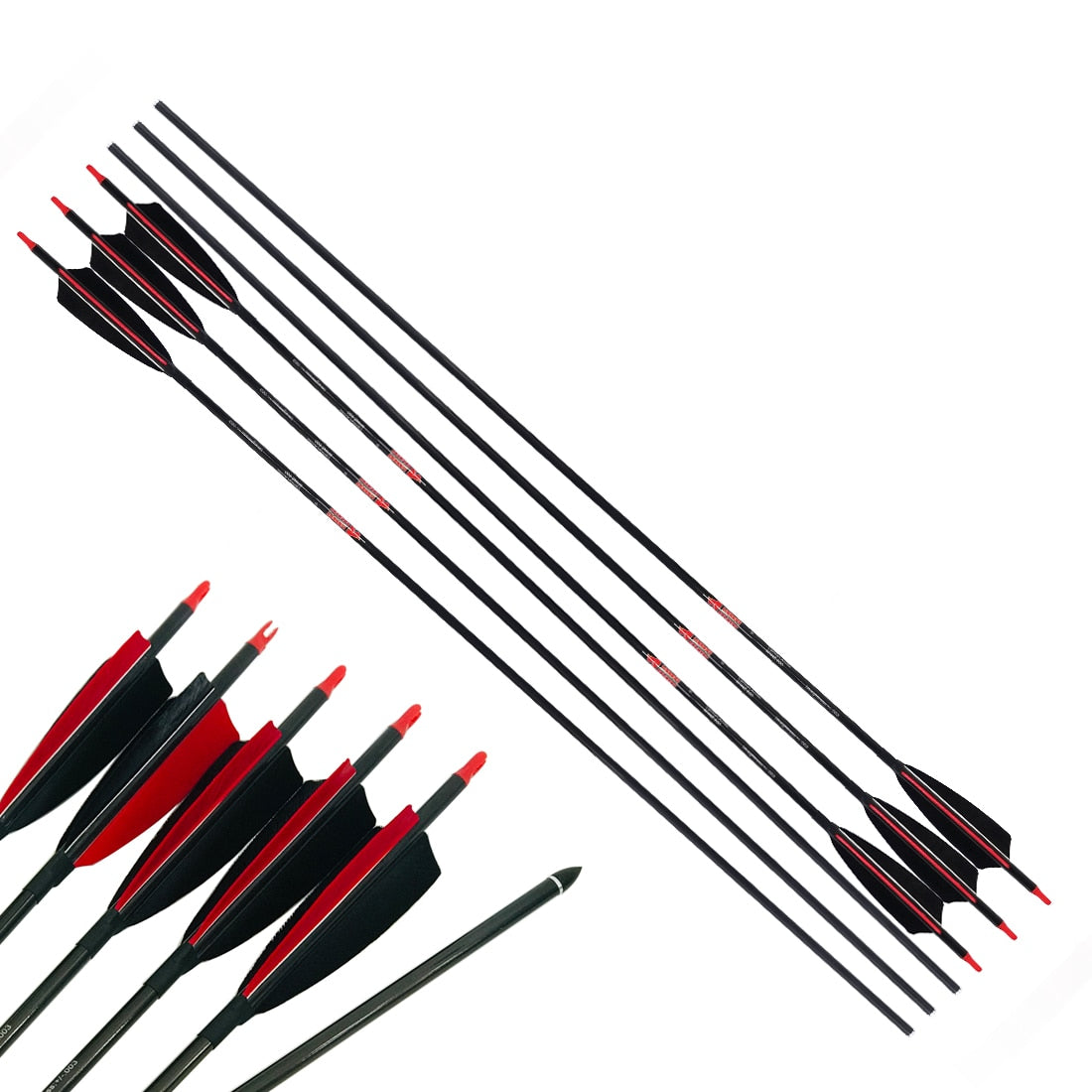 Pure Carbon Arrow Spine 300 340 400 500 600 700 800 Bow