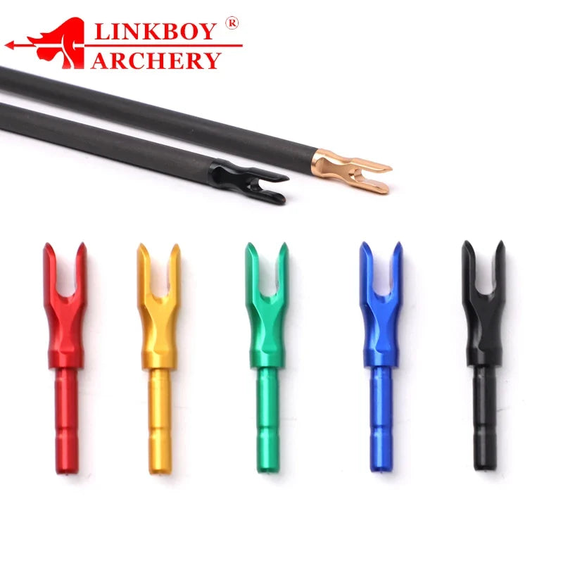 6-Pack Aluminum Alloy Insert Arrow Nock Pin Nock Fit 6.2mm 4.2mm 3.2mm Arrow Shaft