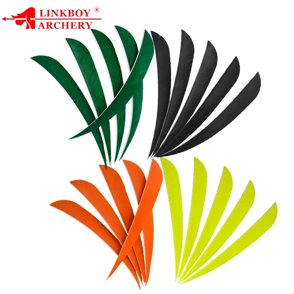 36-Pack 3/4/5 Inch Drop Turkey Feathers Fletching for DIY Arrows Compound Traditional Bow