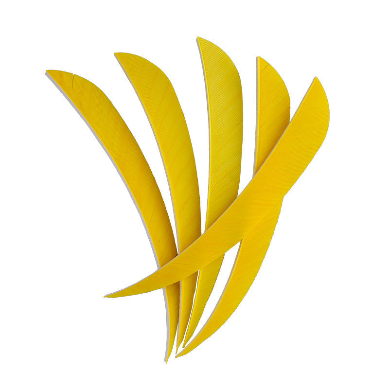 Natural Turkey Feather Fletching 3/4/5 Inch, Shield & Drop Shape, 36-Pack