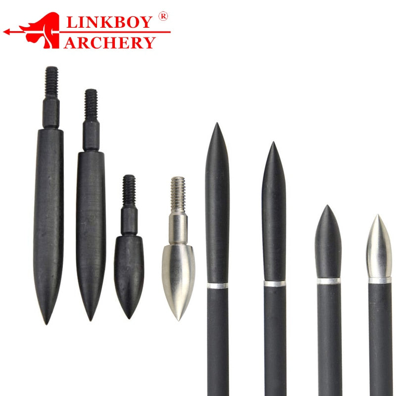 12-Pack ID6.2 7.6 Aluminium Copper Arrow Insert Shaft Target Point 75-350gr Arrowhead