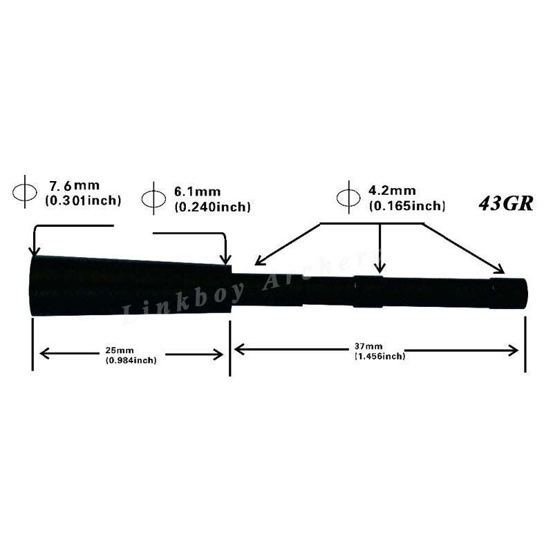 Aluminum/Copper Connector Arrow Insert for ID 4.2mm Arrows Shaft Heads Broadheads Accessoire Connection