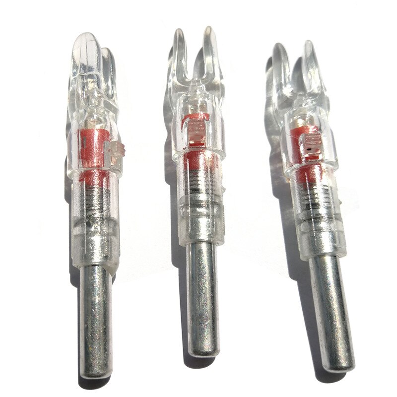 Automatically Lighted Bow String Activated LED Lighted Nock for ID6.2mm Carbon Arrows Shaft