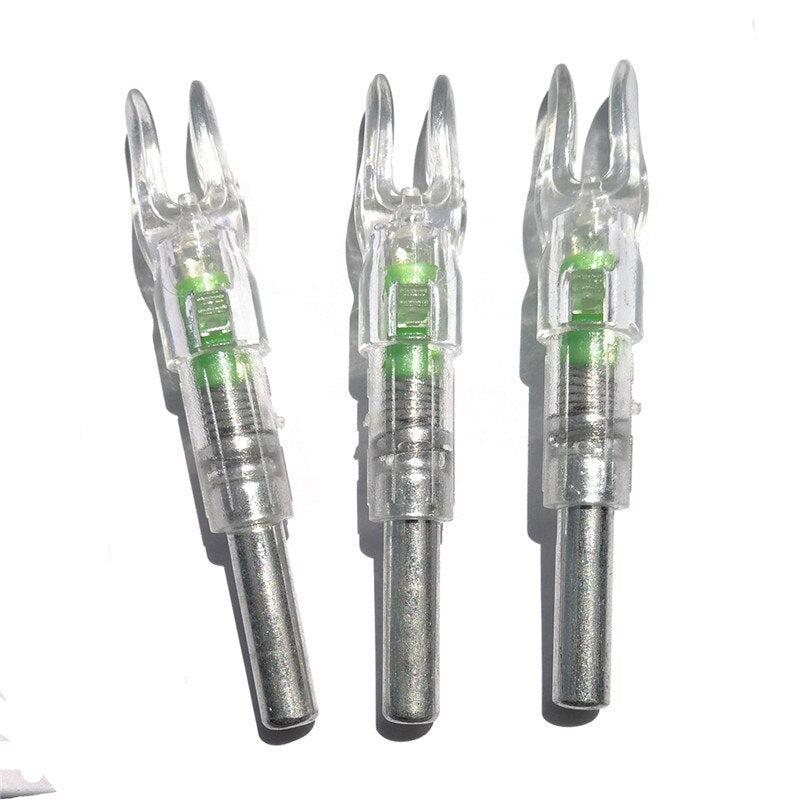 Automatically Lighted Bow String Activated LED Lighted Nock for ID6.2mm Carbon Arrows Shaft