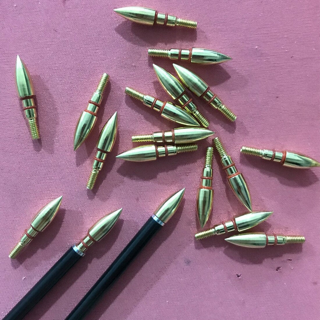 ID6.2mm OD7.6mm Arrow Points Tips Target 100GR O Rubber Ring Aluminum Insert 12-Pack