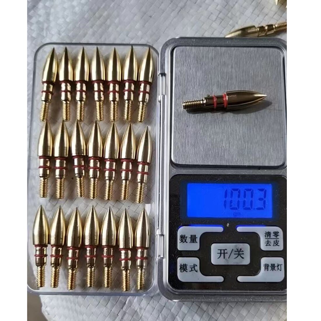 ID6.2mm OD7.6mm Arrow Points Tips Target 100GR O Rubber Ring Aluminum Insert 12-Pack