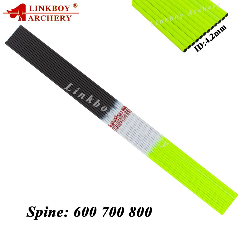 Pure Carbon Arrow Shafts ID4.2mm 30inch SP600-1000 Recurve Bow Longbow 6-Pack