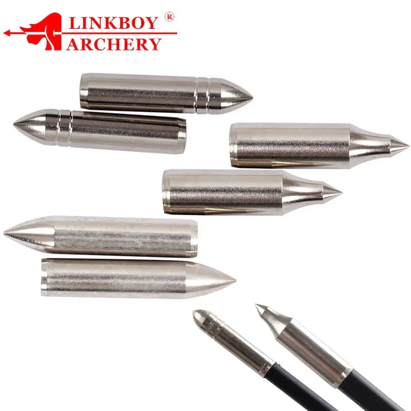 50X DIY Arrow Point Arrowhead Stainless Steel Tip for OD 6mm 7mm 8mm Arrow