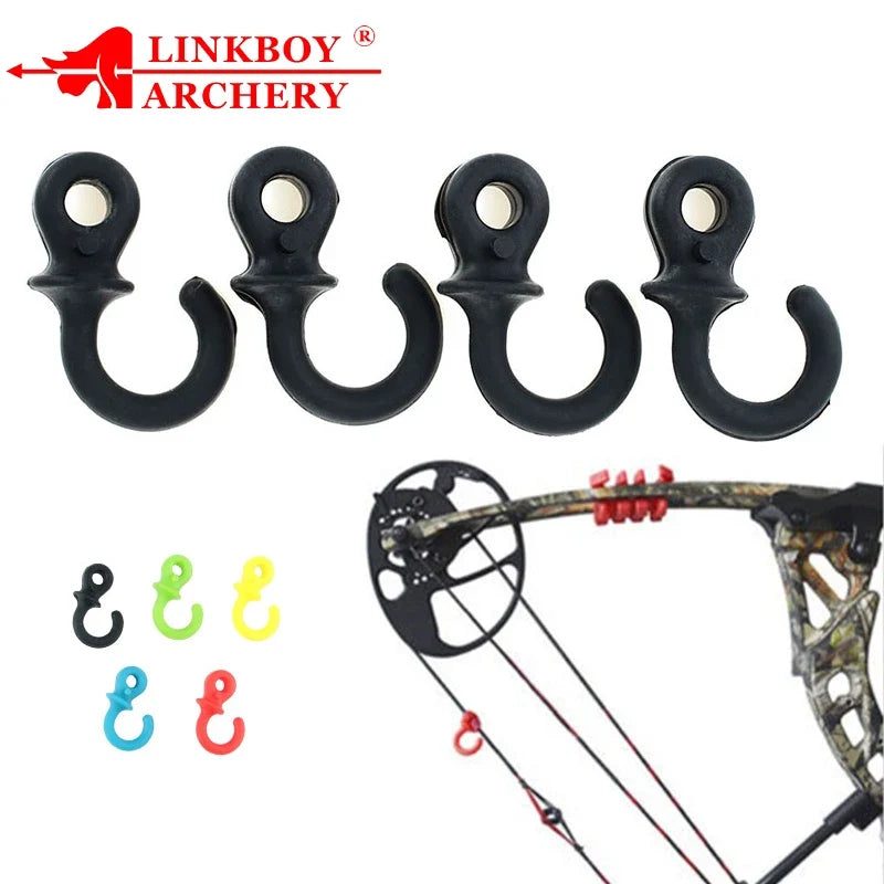 4-Pack Monkey Tail Bow String Stabilizer Compound Bowstring Damping Ring Bowstring Damper Reduce Shock