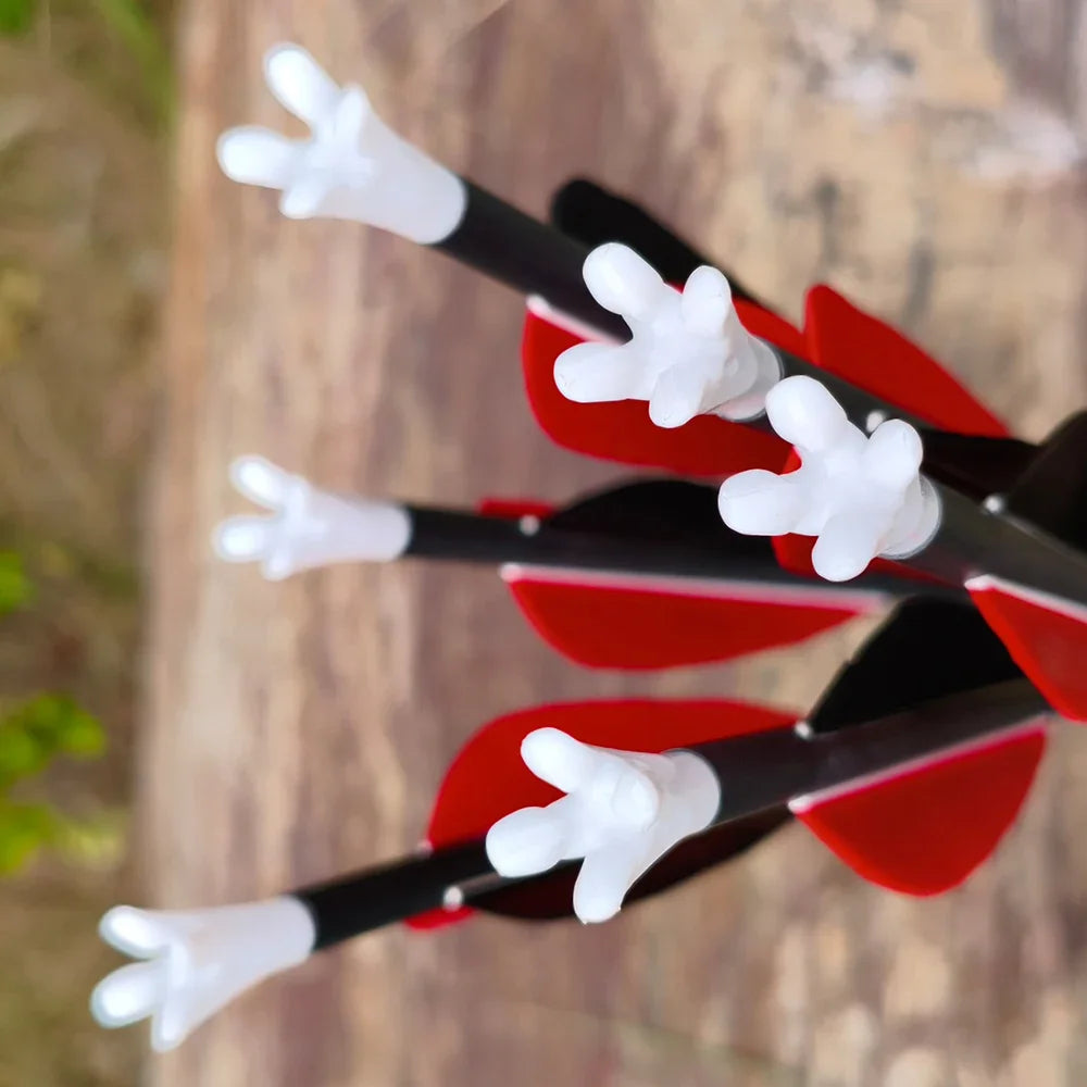 Arrow Nock 12-Pack ID 6.2mm OD 7.6mm Plastic DIY Carbon Fiberglass Arrow Shaft