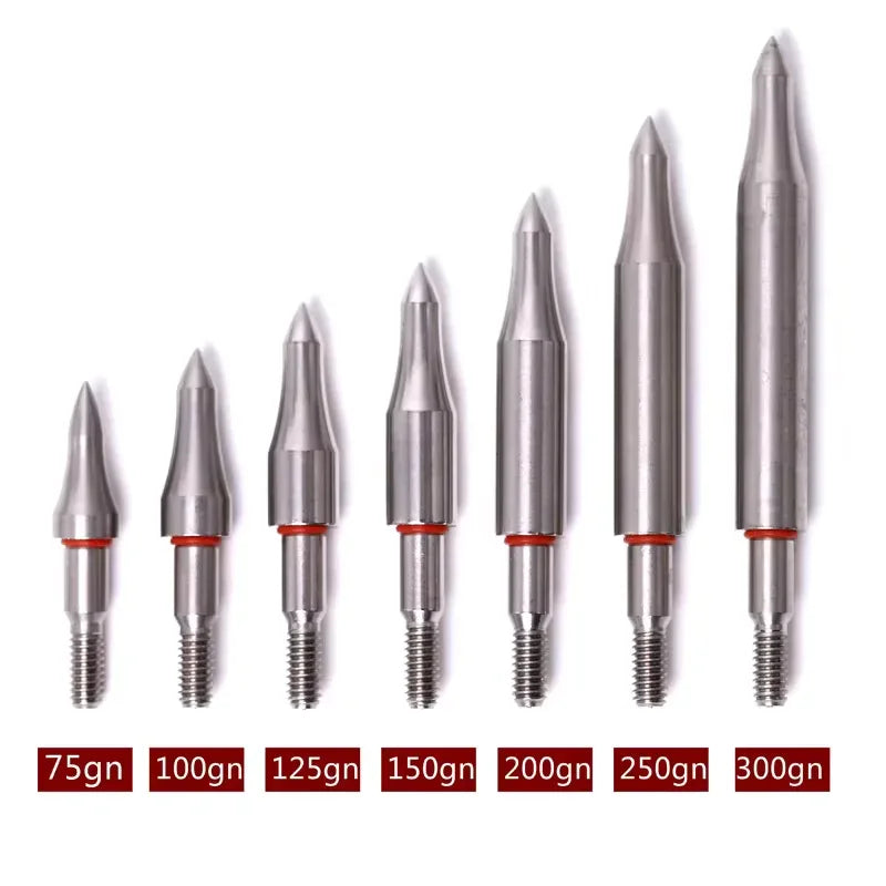 OD7.6mm Arrow Shaft DIY 75 100 125 150 200 250 300 Grain Stainless Steel
