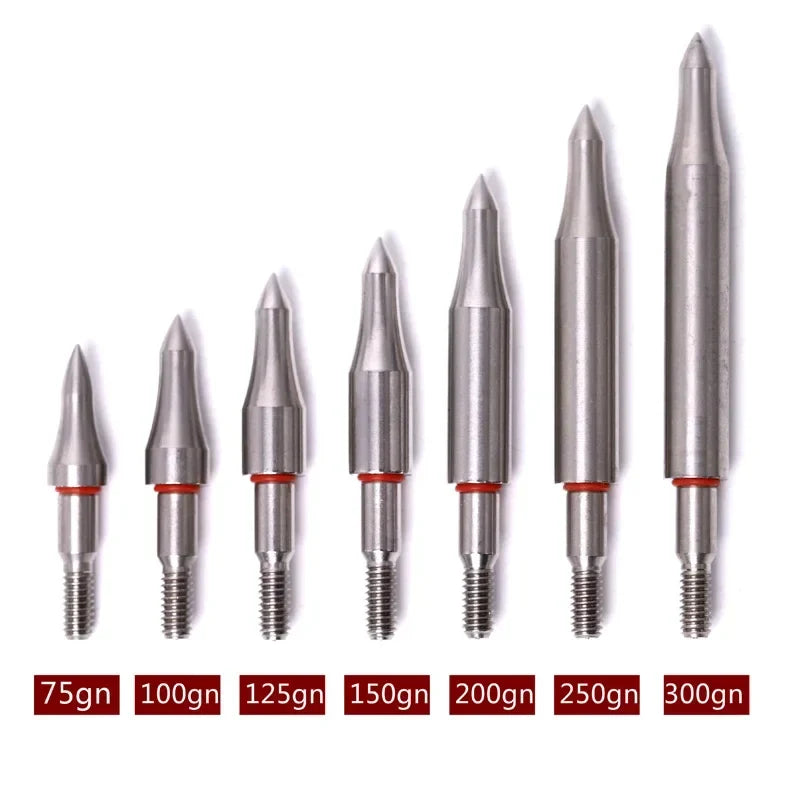 OD7.6mm Arrow Shaft DIY 75 100 125 150 200 250 300 Grain Stainless Steel