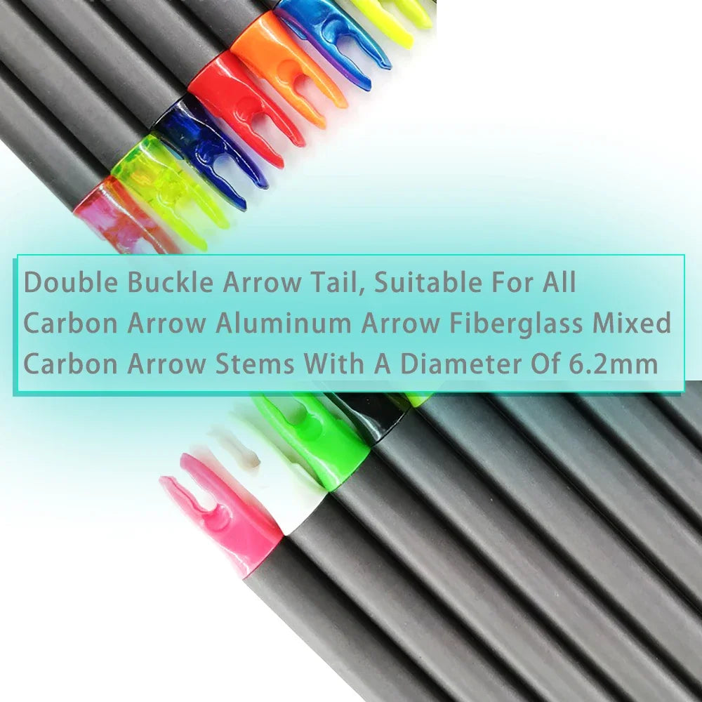 50-Pack Arrow Nocks Insert Arrow Tail for ID6.2mm Carbon Fiberglass Arrow Shaft DIY