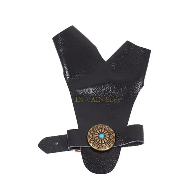 M5TC Hand Protective PU Leathers Finger Hand Guard for Recurve Compund Bow