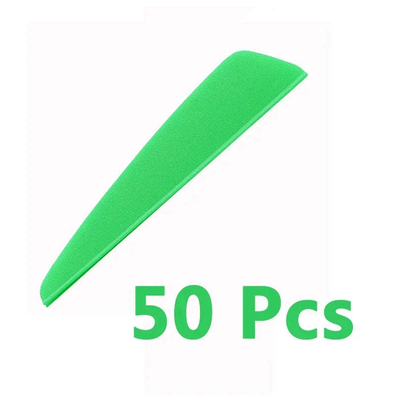 50-Pack 2'' TPU Plastic Arrow Vanes Fit Arrows Bolts Fleching Arrow