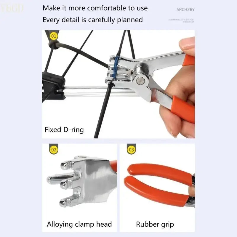 Y6GD Archer D Loop Pliers for Compound Bow, Bow Press Tools Bowstring D Rings