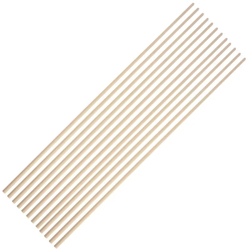 12-Pack Wooden Arrow Shaft 80cm OD 8mm with Slot Wood Shaft Traditional Bow Longbow