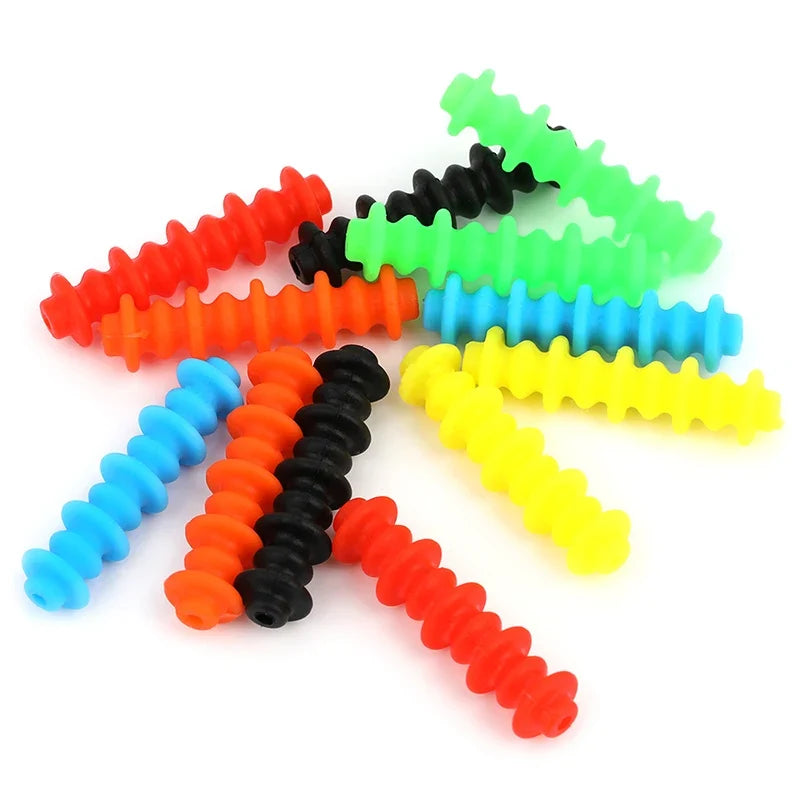 1 Pair Bow String Shock Absorber Color Silicone Sound Absorption Shock Damper for Compound