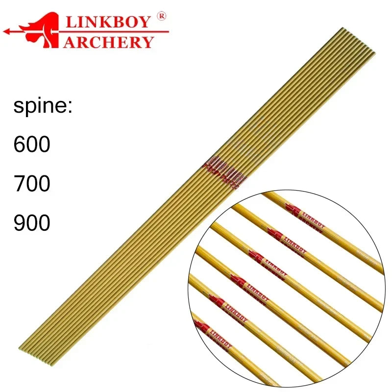 Bamboo Skin Carbon Arrows Sp600-900 30/32inch Longbow Recurve Bow 12-Pack