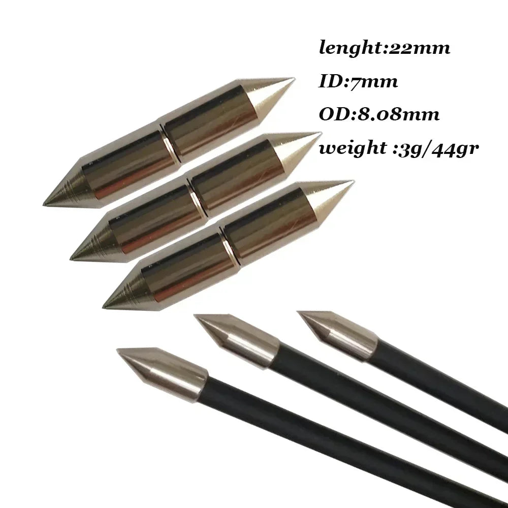 50-Pack Arrow Take Point Tips Arrowhead Broadhead ID5.6/6/7/8MM for Recurve Bow Longbow
