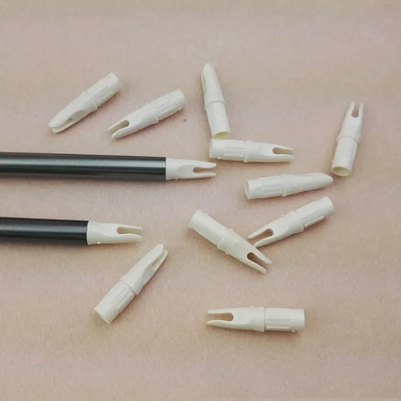 60-Pack Green Arrow Nocks Nock for Shaft ID7.6mm OD 8.8mm Plastic Arrow Tails Flecha