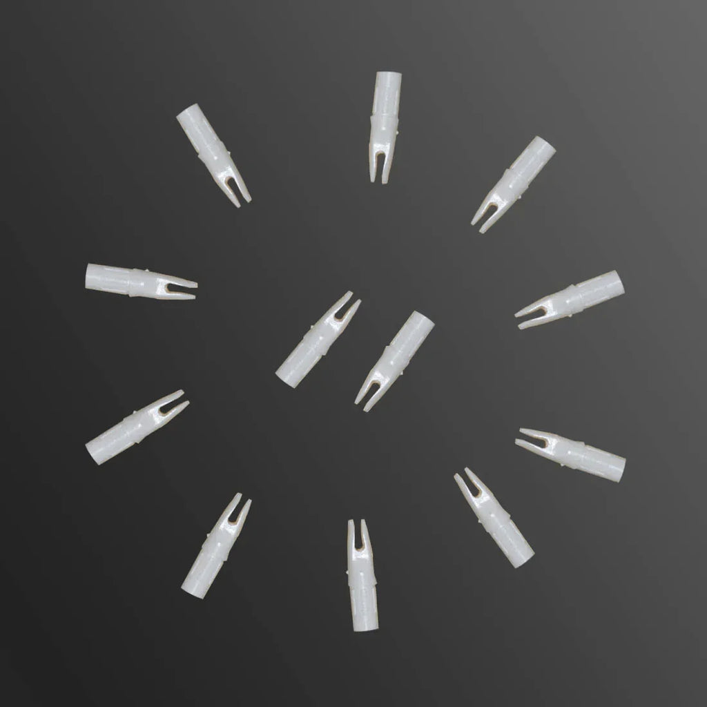 60-Pack Green Arrow Nocks Nock for Shaft ID7.6mm OD 8.8mm Plastic Arrow Tails Flecha