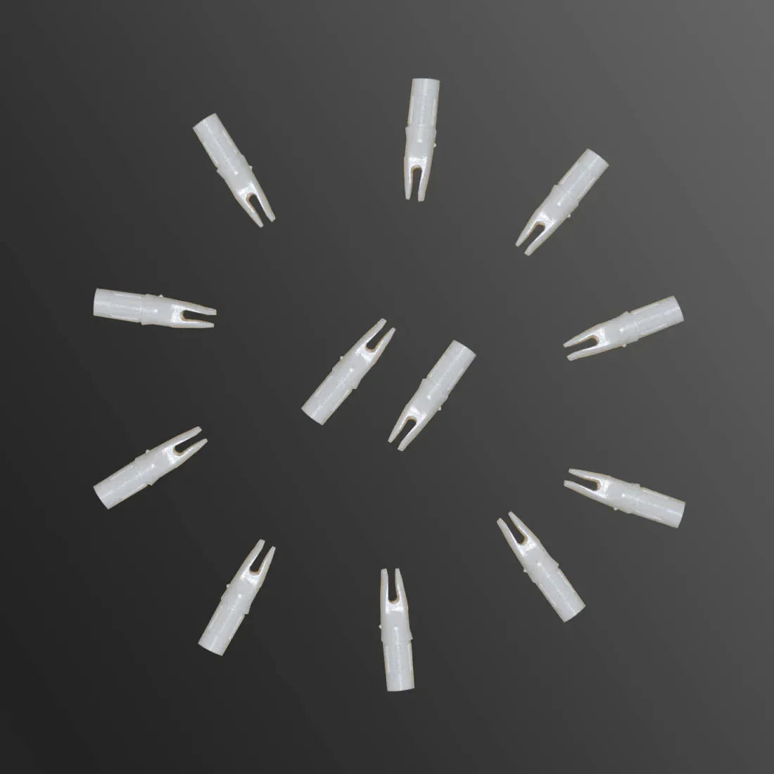 60-Pack Green Arrow Nocks Nock for Shaft ID7.6mm OD 8.8mm Plastic Arrow Tails Flecha