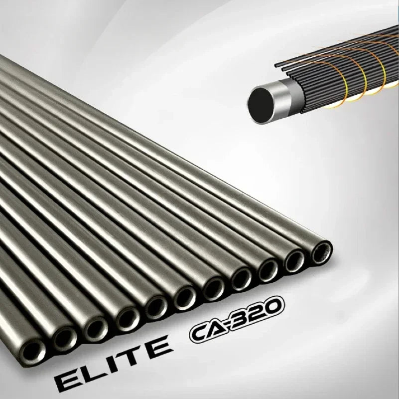 12-Pack Carbon Aluminum Arrows x10, CA-320, ID3.2mm -/+0.0015 ", Straight Shaft, Insert, Pin