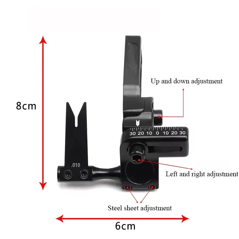 Adjustable Aluminum Alloy Arrow Holder, Rail Steel Plate, RH