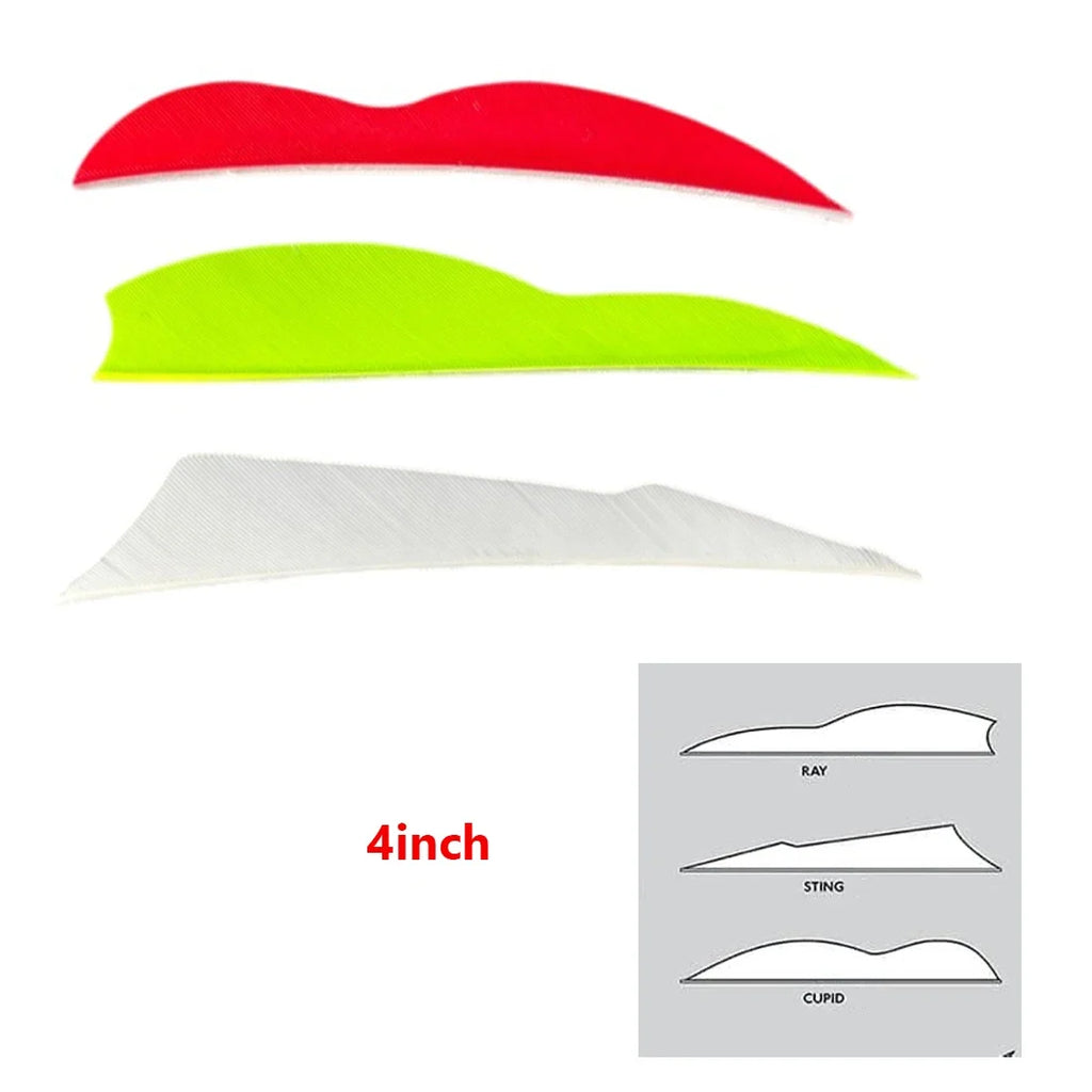 50-Pack Right Wing 4" Sting / RAY / Cupid Arrow Fletch Fletches Fangs Style