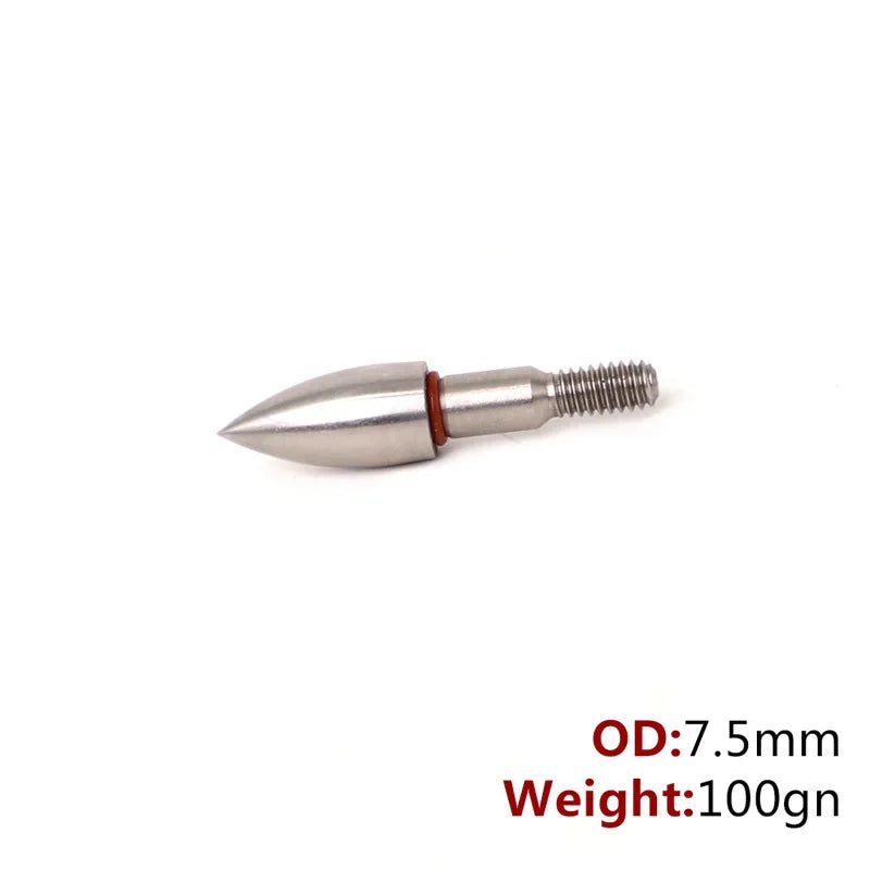 12-Pack Stainless Steel Arrow Points Tips 100 150 200 250 300 350 Grain Screw