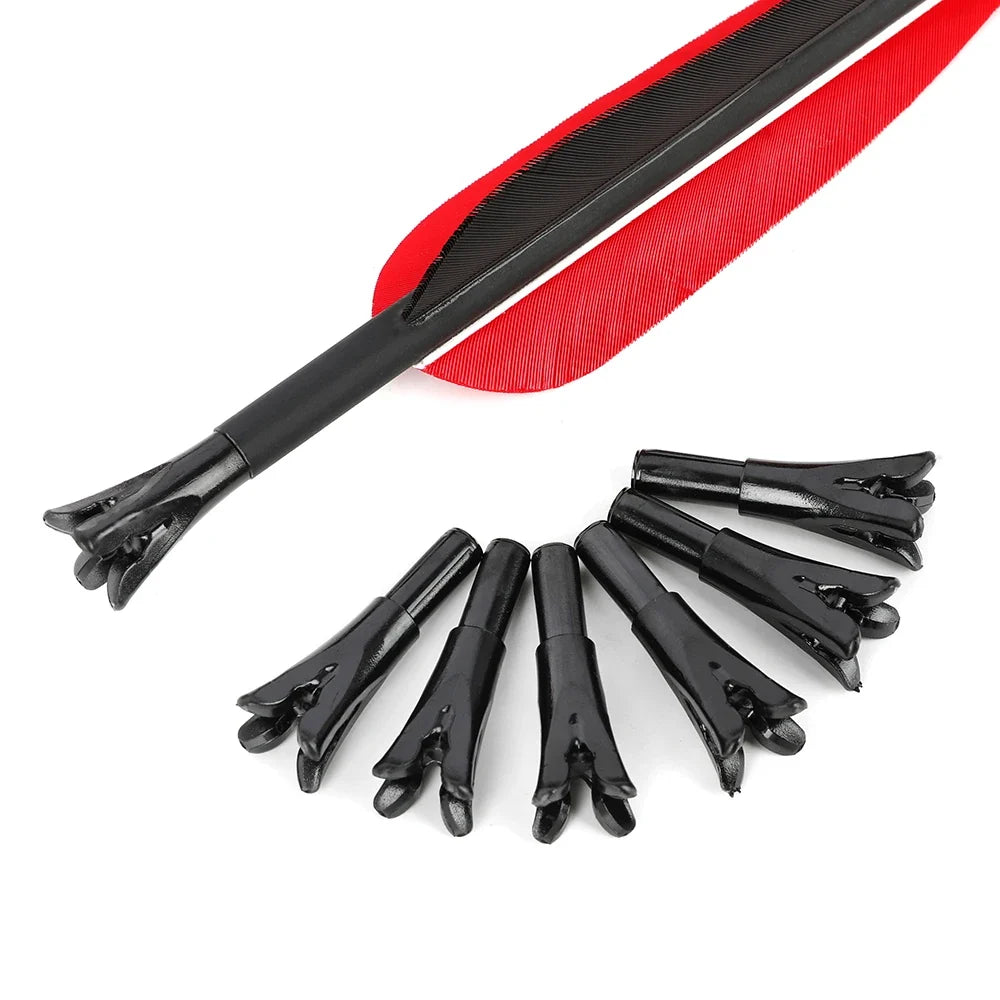 Arrow Nock 12-Pack ID 6.2mm OD 7.6mm Plastic DIY Carbon Fiberglass Arrow Shaft