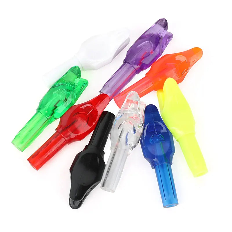 50-Pack DIY Plastic Arrow Nock Insert Tail Use for ID 6.2mm Arrow Axis