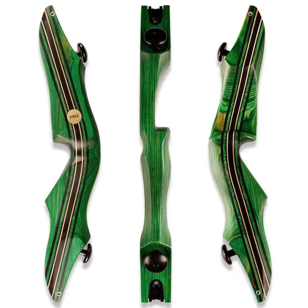16inch Bow Riser ILF Adults Youth Beginners, Precious Maple Competition Longbow Right Hand