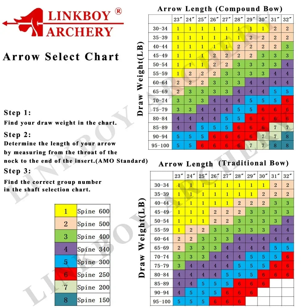 Bamboo Skin Carbon Arrows Sp600-900 30/32inch Longbow Recurve Bow 12-Pack