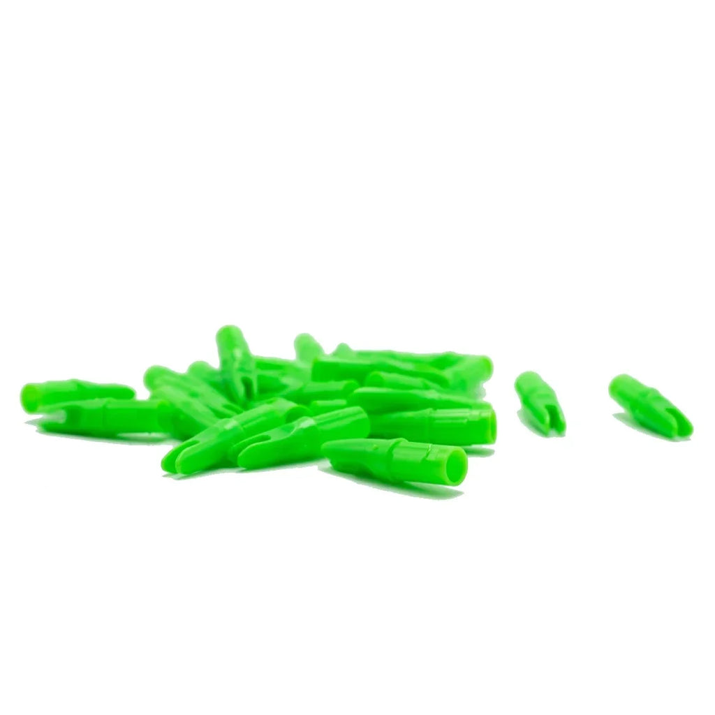60-Pack Green Arrow Nocks Nock for Shaft ID7.6mm OD 8.8mm Plastic Arrow Tails Flecha
