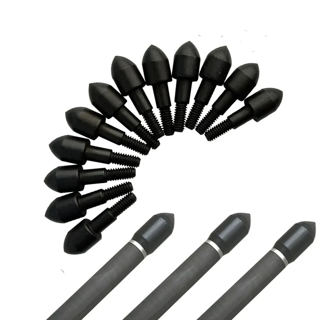 24-Pack 100grain Target Broadhead Arrow Points Field Tips Arrowhead for ID7.6mm Arrow