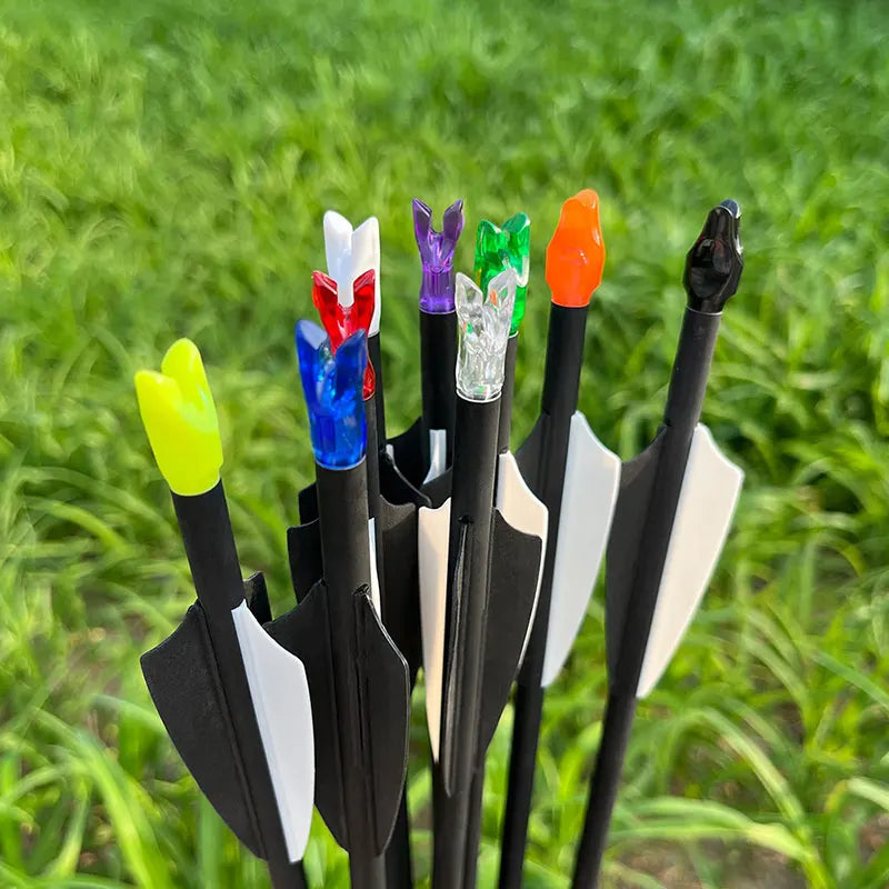 50-Pack DIY Plastic Arrow Nock Insert Tail Use for ID 6.2mm Arrow Axis