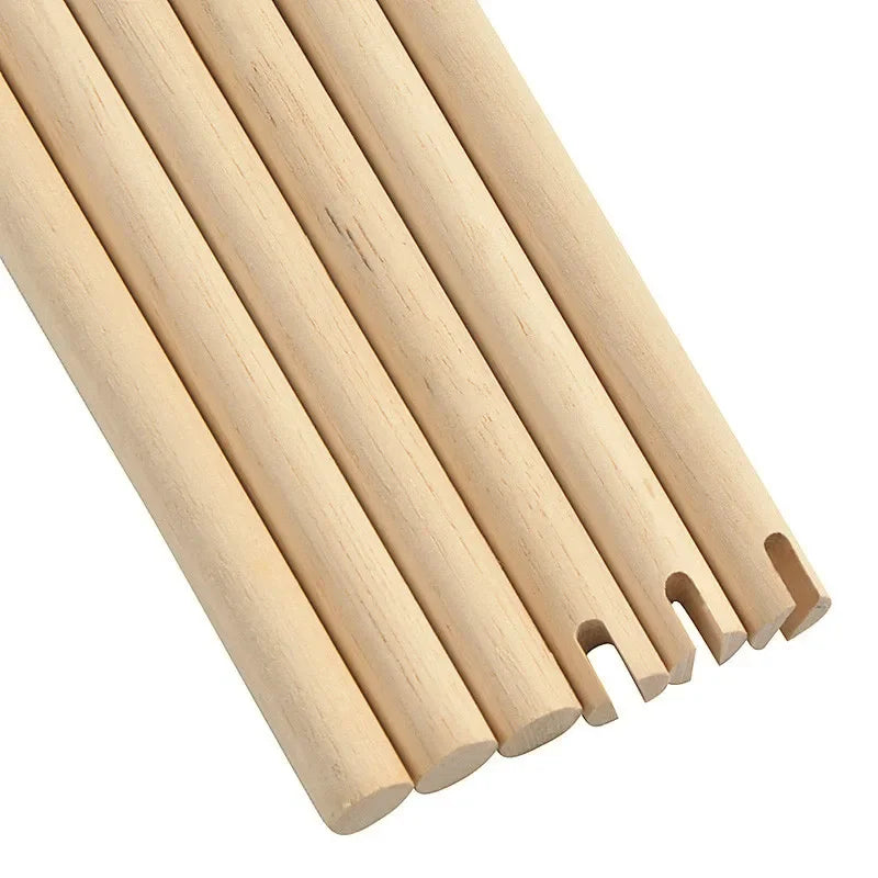 12-Pack Wooden Arrow Shaft 80cm OD 8mm with Slot Wood Shaft Traditional Bow Longbow