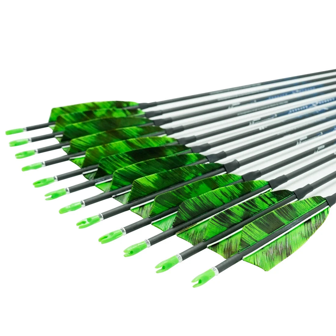 12X Spine 400-1000 Carbon Arrows Shaft Camo Turkey Feathers 80gr Points Nock Compound Recurve